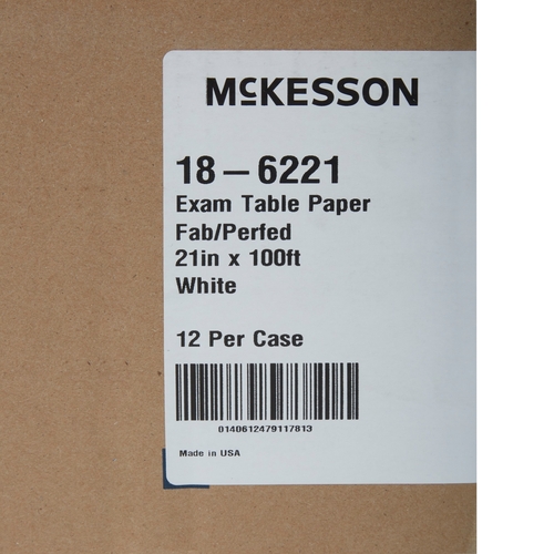 MON458448CS - McKesson - McKesson Table Paper 21" White Crepe, 12 EA/CS
