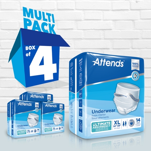 MON461061CS - Attends - Attends Advanced&reg; Heavy Absorbency Protective Underwear, XL, 56 EA/CS