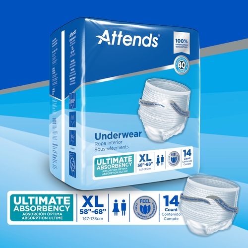 MON461061CS - Attends - Attends Advanced&reg; Heavy Absorbency Protective Underwear, XL, 56 EA/CS