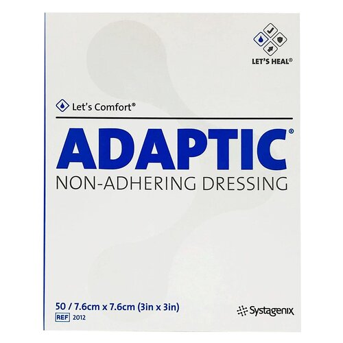 MON4633BX - Systagenix - Systagenix Dressing Adaptic Nonadherent 3in x 3in Acetate w/Petrolatum Emulsion