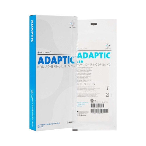 MON4635CS - Systagenix - Systagenix Petrolatum Impregnated Dressing Adaptic&trade; 3 x 16" Gauze Petrolatum Sterile, 36 EA/BX, 6BX/CS