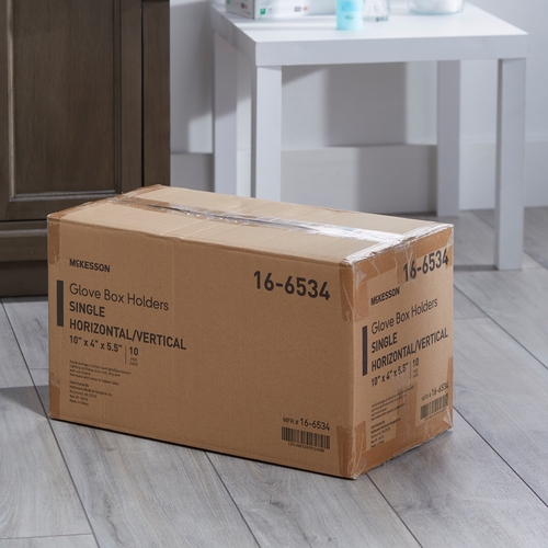 MON464711CS - McKesson - McKesson Glove Box Holder Horizontal or Vertical Mount 1-Box Clear 4" x 5-1/2" x 10" Plastic, 10 EA/CS