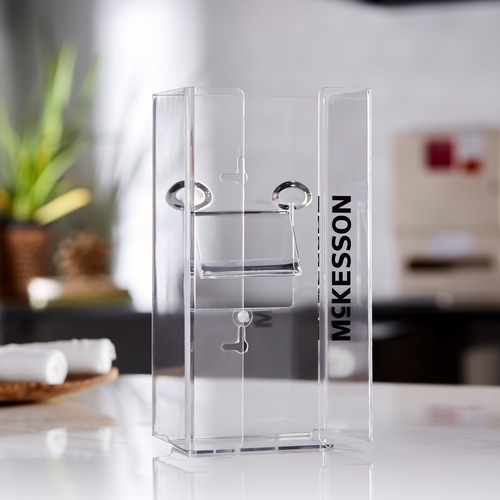 MON464711CS - McKesson - McKesson Glove Box Holder Horizontal or Vertical Mount 1-Box Clear 4" x 5-1/2" x 10" Plastic, 10 EA/CS