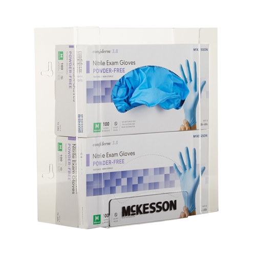 MON464712CS - McKesson - McKesson Glove Box Holder Horizontal or Vertical Mounted 2-Box Capacity Clear 4 x 10 x 10-3/4&quot; Plastic, 10 EA/CS