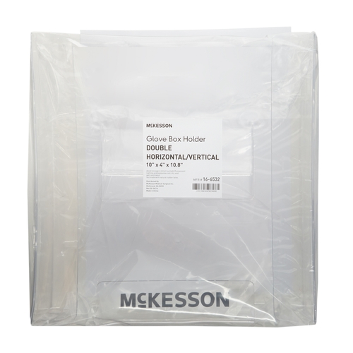 MON464712CS - McKesson - McKesson Glove Box Holder Horizontal or Vertical Mounted 2-Box Capacity Clear 4 x 10 x 10-3/4&quot; Plastic, 10 EA/CS