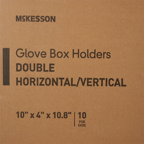 MON464712CS - McKesson - McKesson Glove Box Holder Horizontal or Vertical Mounted 2-Box Capacity Clear 4 x 10 x 10-3/4&quot; Plastic, 10 EA/CS