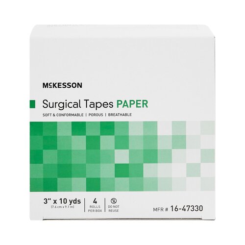 MON466889CS - McKesson - McKesson Surgical Tape Medi-Pak Performance Plus Paper 3" x 10 Yards NonSterile, 48 EA/CS