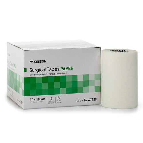 MON466889CS - McKesson - McKesson Surgical Tape Medi-Pak Performance Plus Paper 3" x 10 Yards NonSterile, 48 EA/CS