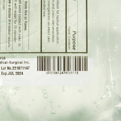 MON468267CS - McKesson - McKesson Hand Sanitizer with Aloe 1000 mL Ethanol Dispenser Bag, 10EA/CS