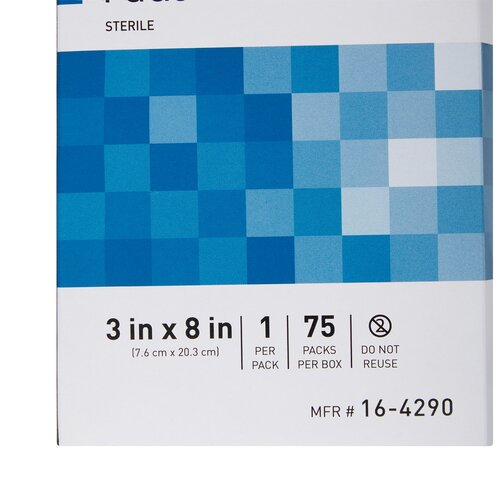 MON471997EA - McKesson - McKesson Non-Adherent Dressing Medi-Pak Performance Nylon / Polyester Blend 3" x 8" Sterile, 1/PK