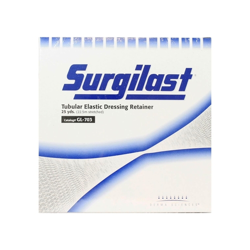 MON472653BX - Derma Sciences - Derma Sciences Elastic Net Retainer Dressing Surgilast Tubular Elastic 25 Yard Size 3 White Medium Hand / Arm / Leg / Foot NonSterile, 1/BX
