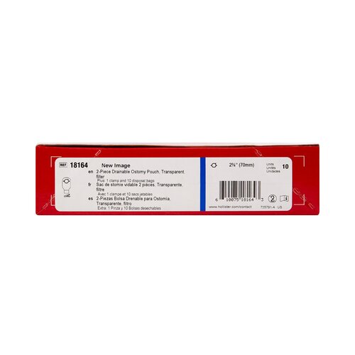 MON474564BX - Hollister - Ostomy Pouch New Image&trade; Two-Piece System 12" Length Drainable, 10EA/BX