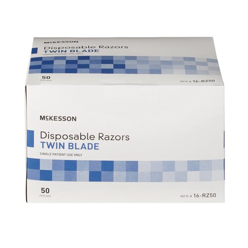MON474704EA - McKesson - McKesson Razor Twin Blade Disposable - 1 Razor
