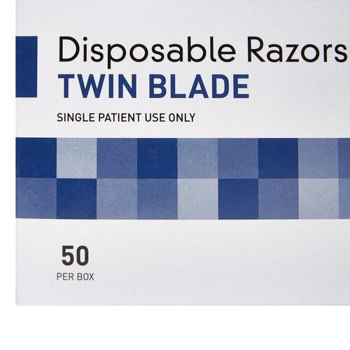 MON474704EA - McKesson - McKesson Razor Twin Blade Disposable - 1 Razor