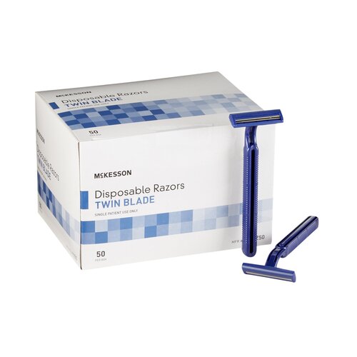 MON474704EA - McKesson - McKesson Razor Twin Blade Disposable - 1 Razor