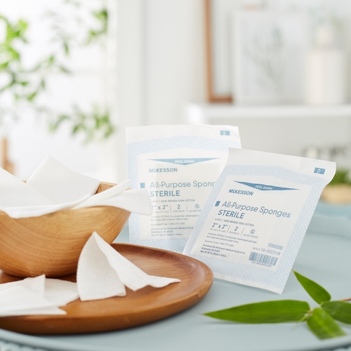 MON481052CS - McKesson - McKesson Sponge Dressing Medi-Pak Performance Cotton 4-Ply 2" x 2" Square, 3000 EA/CS