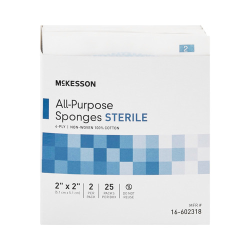 MON481052CS - McKesson - McKesson Sponge Dressing Medi-Pak Performance Cotton 4-Ply 2" x 2" Square, 3000 EA/CS