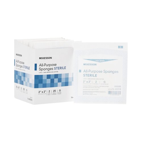MON481052CS - McKesson - McKesson Sponge Dressing Medi-Pak Performance Cotton 4-Ply 2" x 2" Square, 3000 EA/CS