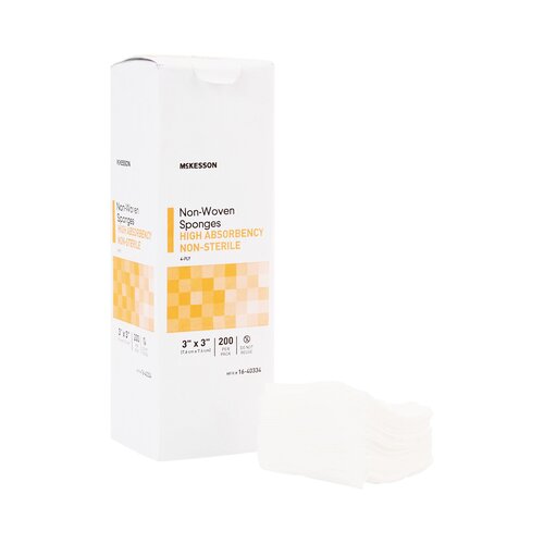 MON482413CS - McKesson - McKesson Sponge Dressing Medi-Pak Performance Plus Poly / Rayon 4-Ply 3" x 3" Square, 4000 EA/CS