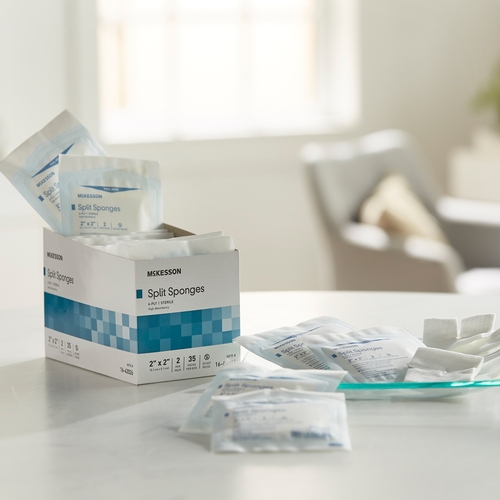 MON482414CS - McKesson - McKesson Sponge Dressing Medi-Pak Performance Plus Poly / Rayon 6-Ply 2" x 2" Square, 1400 EA/CS