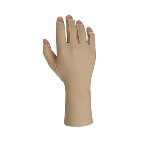 MON482534EA - Patterson Medical - Compression Glove Edema Gloves 2 Open Finger Small Over-the-Wrist Right Hand Lycra&reg; / Spandex
