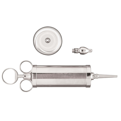 MON487483EA - McKesson - Ear Syringe with Shield Three Ring Style Three Ring, Silver Barrel and Plunger Office Grade