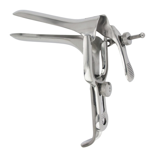 MON487508EA - McKesson - Vaginal Speculum McKesson Graves NonSterile Office Grade Stainless Steel Medium Double Blade Duckbill Reusable Without Light Source Capability