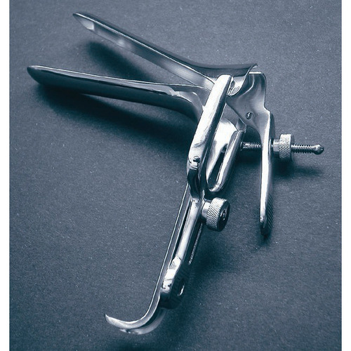 MON487524EA - McKesson - Vaginal Speculum McKesson Pederson NonSterile Office Grade Stainless Steel Large Double Blade Duckbill Reusable Without Light Source Capability