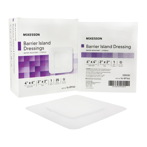 MON488920CS - McKesson - McKesson Island Dressing Polypropylene/Rayon 4" X 4", 25EA/BX, 4BX/CS