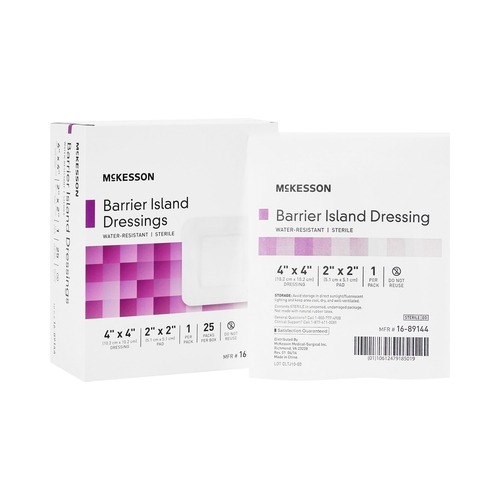 MON488920CS - McKesson - McKesson Island Dressing Polypropylene/Rayon 4" X 4", 25EA/BX, 4BX/CS