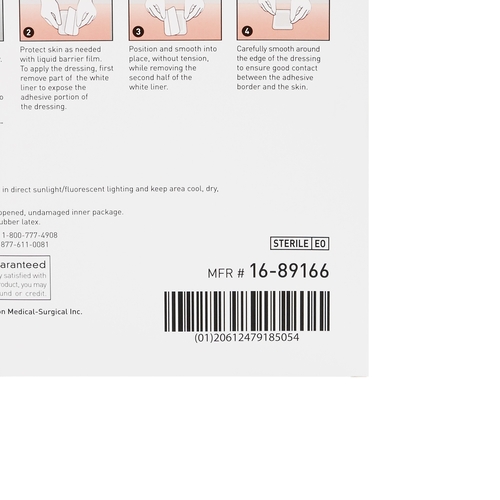 MON488921CS - McKesson - McKesson Composite Barrier Island Dressing Water Resistant 6" x 6" Polypropylene / Rayon 4" x 4" Pad Sterile, 100 EA/CS