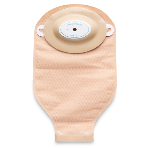 MON489185BX - Nu-Hope Laboratories - Post-Op Ostomy Pouch Nu-Flex&trade; Nu-Comfort&trade; Two-Piece System 1-1/8 to 2" Stoma Drainable Oval B, Convex, Trim To Fit, 10 EA/BX