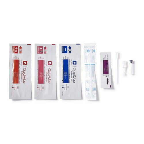 MON489402CS - Quidel - Rapid Test Kit QuickVue Infectious Disease Immunoassay Influenza A + B Nasal Swab / Nasopharyngeal Swab / Nasal Wash / Nasal Aspirate Sample 25 Tests