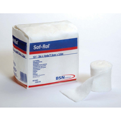 MON4896CS - BSN Medical - BSN Medical Cast Padding Undercast Sof-Rol&reg; 2 Inch X 4 Yard Rayon NonSterile, 144/CS