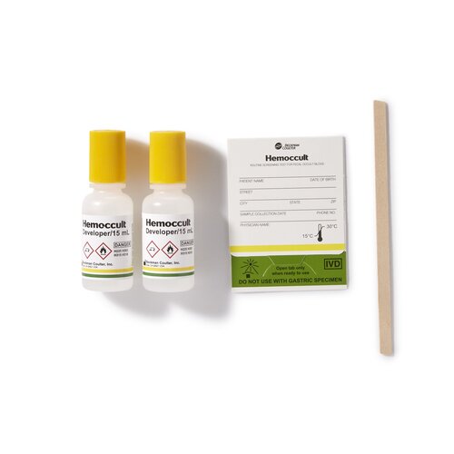 MON49048CS - Hemocue - Rapid Diagnostic Test Kit Hemoccult&reg; Single Slides Colorectal Cancer Screen Fecal Occult Blood Test (FOB) Stool Sample CLIA Waived 100 Tests