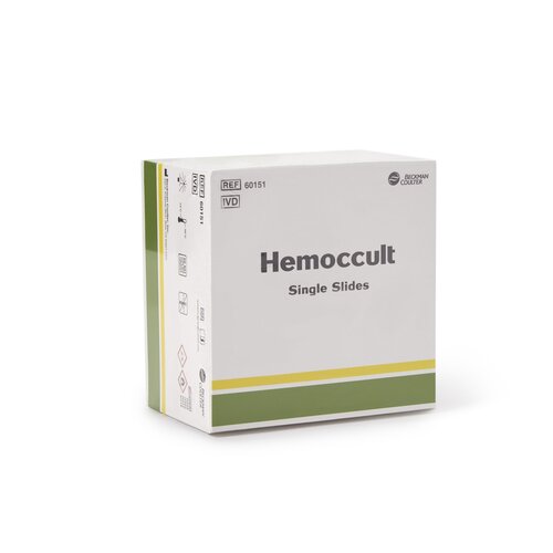 MON49048CS - Hemocue - Rapid Diagnostic Test Kit Hemoccult&reg; Single Slides Colorectal Cancer Screen Fecal Occult Blood Test (FOB) Stool Sample CLIA Waived 100 Tests
