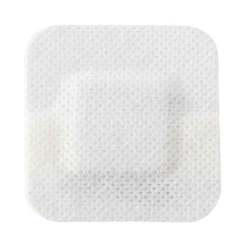 MON491825CS - McKesson - McKesson Adhesive Island Dressing 2" x 2" Polypropylene / Rayon Square 1" x 1" Pad White Sterile, 100 EA/CS