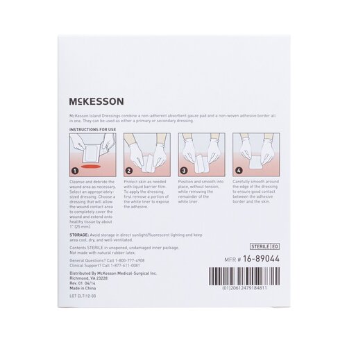MON491826CS - McKesson - McKesson Island Dressing Polypropylene/Rayon 4" X 4", 25EA/BX, 4BX/CS