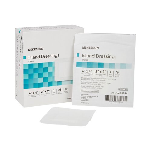 MON491826CS - McKesson - McKesson Island Dressing Polypropylene/Rayon 4" X 4", 25EA/BX, 4BX/CS