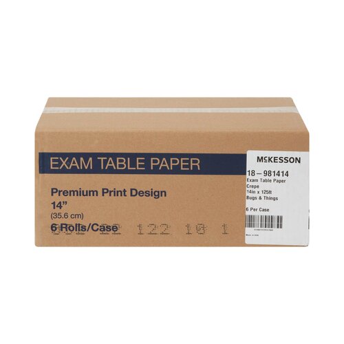 MON493533CS - McKesson - Table Paper 14 Inch Print (Bugs and Things) Crepe, 6/CS