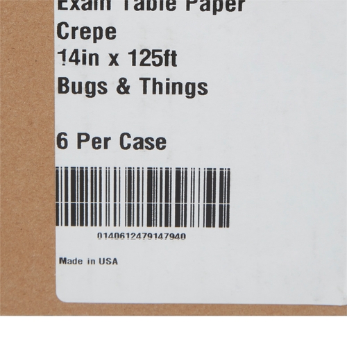 MON493533CS - McKesson - Table Paper 14 Inch Print (Bugs and Things) Crepe, 6/CS