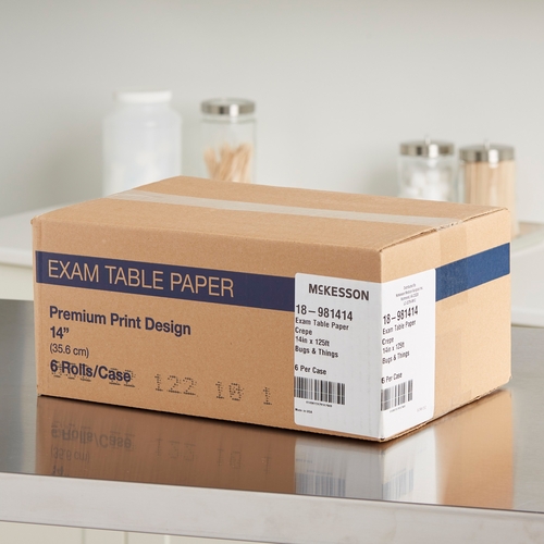MON493533CS - McKesson - Table Paper 14 Inch Print (Bugs and Things) Crepe, 6/CS