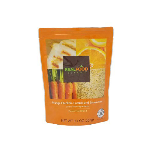 Real Food Blends - Orange Chicken, Carrots & Brown Rice - Meals for Tube  Fed People - 9.4 Oz Pouch (Pack of 12) 