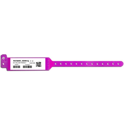MON495393BX - Precision Dynamic - Patient Identification Band Sentry Bar Code LabelBand Adhesive Label Snap Closure Without Legend, 500 EA/BX