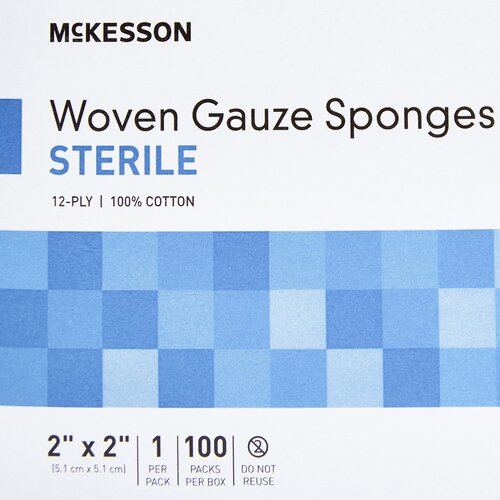 MON501657CS - McKesson - McKesson Sponge Dressing Medi-Pak Performance Plus Cotton Gauze 12-Ply 2" x 2" Square, 2400 EA/CS