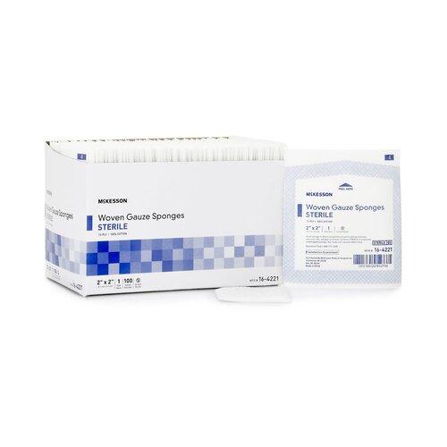 MON501657CS - McKesson - McKesson Sponge Dressing Medi-Pak Performance Plus Cotton Gauze 12-Ply 2" x 2" Square, 2400 EA/CS