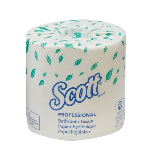 Kimberly-Clark Scott® Essential Professional Standard Roll Bathroom Tissue  (04460), 2-Ply, White, 80 Rolls / Case, 550 Sheets / Roll, 44,000 Sheets /  Case, 04460KIM