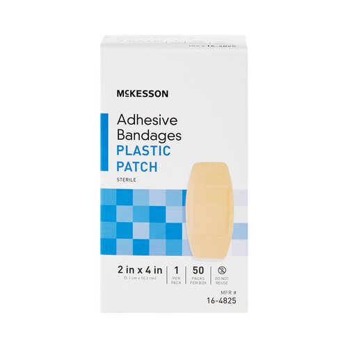 MON511333BX - McKesson - McKesson Adhesive Strip Medi-Pak&trade; Performance Sheer 2" X 4" Patch Beige, 50EA/BX