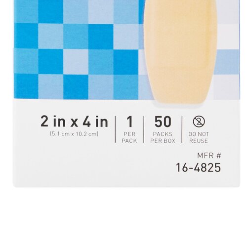 MON511333BX - McKesson - McKesson Adhesive Strip Medi-Pak&trade; Performance Sheer 2" X 4" Patch Beige, 50EA/BX