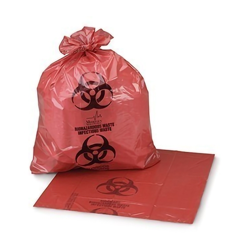 45 Gallon Red Medical Waste Trash Bags - 1.25 Mil